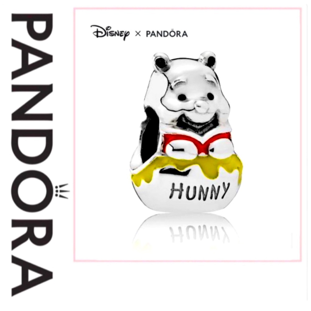 NWOT Pandora x Disney Winnie The Pooh Hunny Pot Silver Charm 791919ENMX